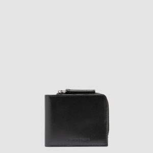 BERGE' 004 - Black Leather Wallet
