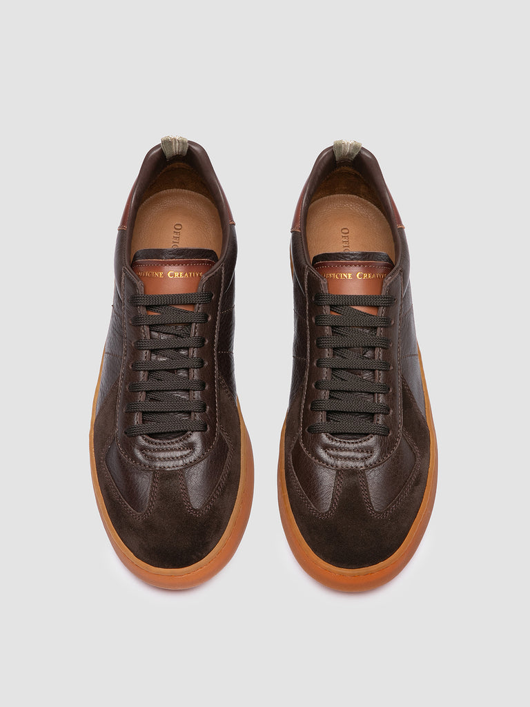 MILITIA 001 - Brown Leather Sneakers-hover