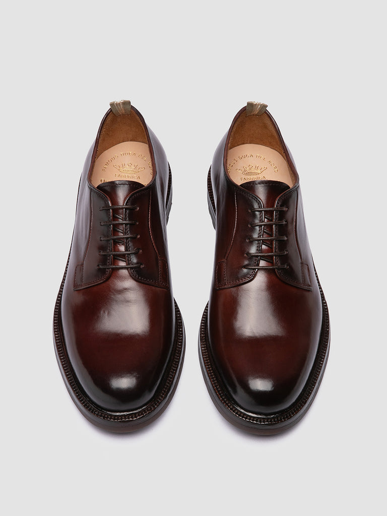 ASTON FLEXI 001 - Burgundy Leather Derby Shoes-hover