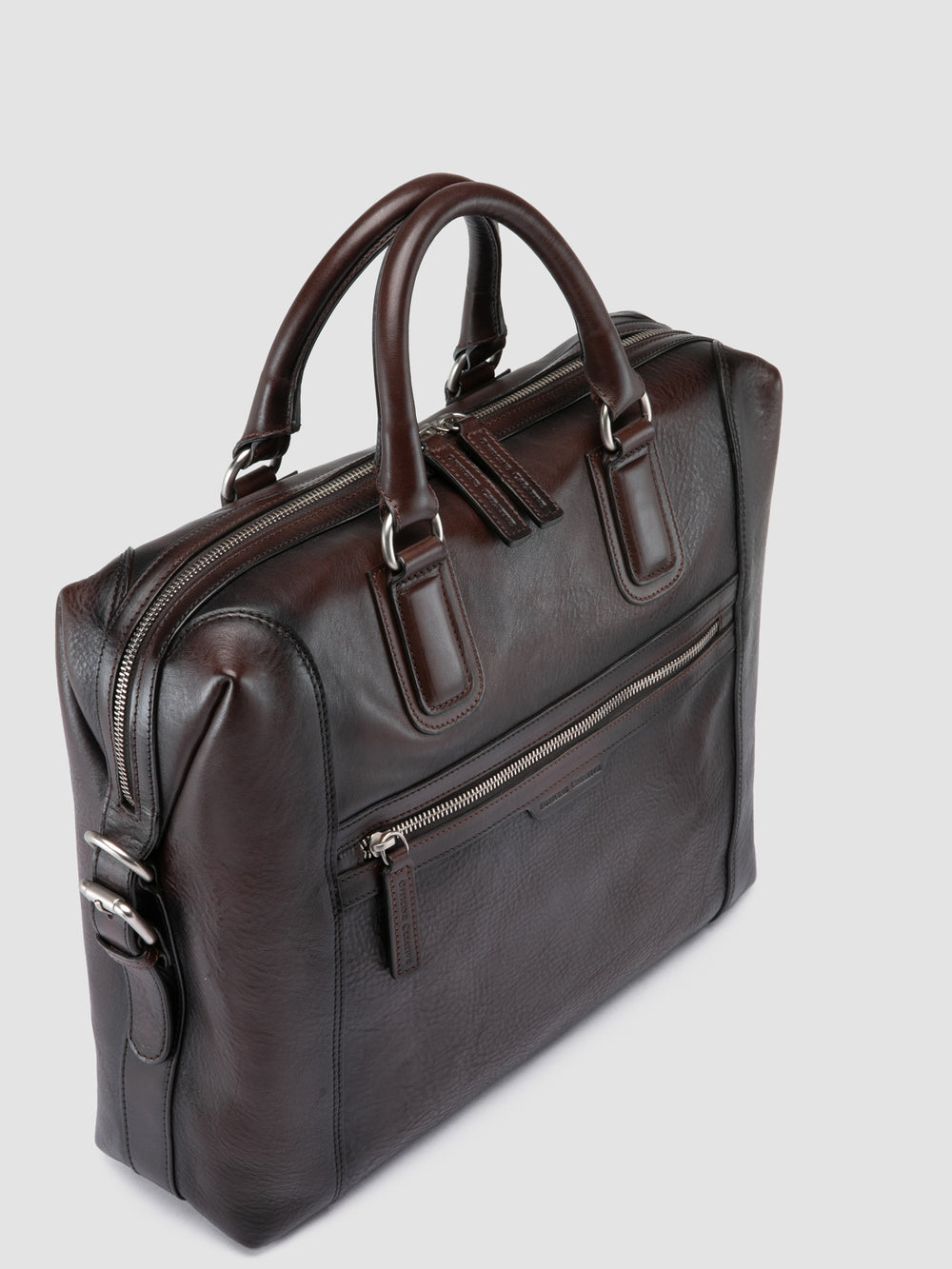 JULES 007 - Brown Leather Briefcase - Image 3