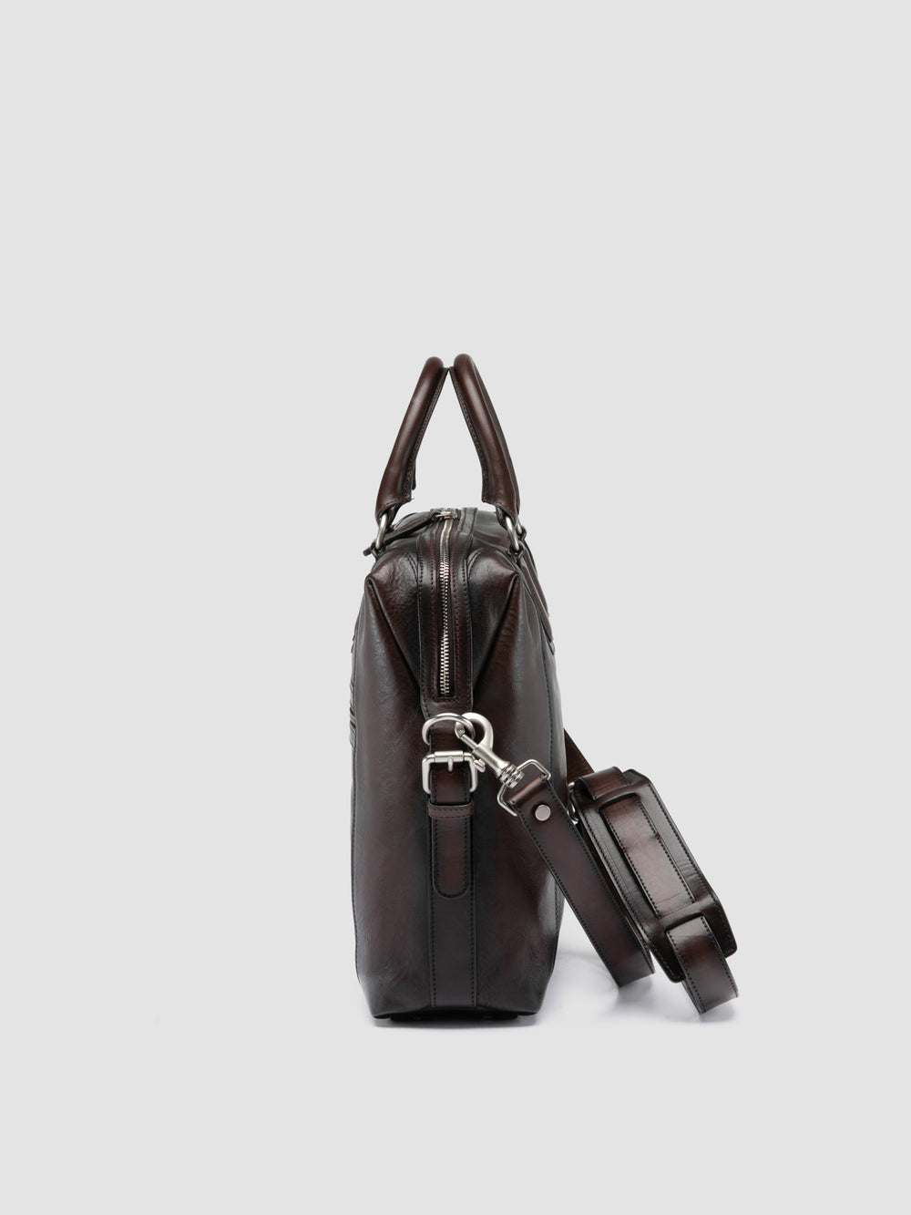 JULES 007 - Brown Leather Briefcase - Image 7