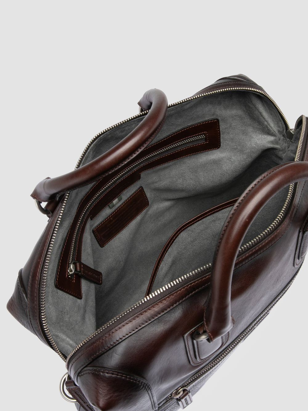 JULES 007 - Brown Leather Briefcase - Image 8