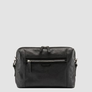 JULES 009 - Black Leather Briefcase
