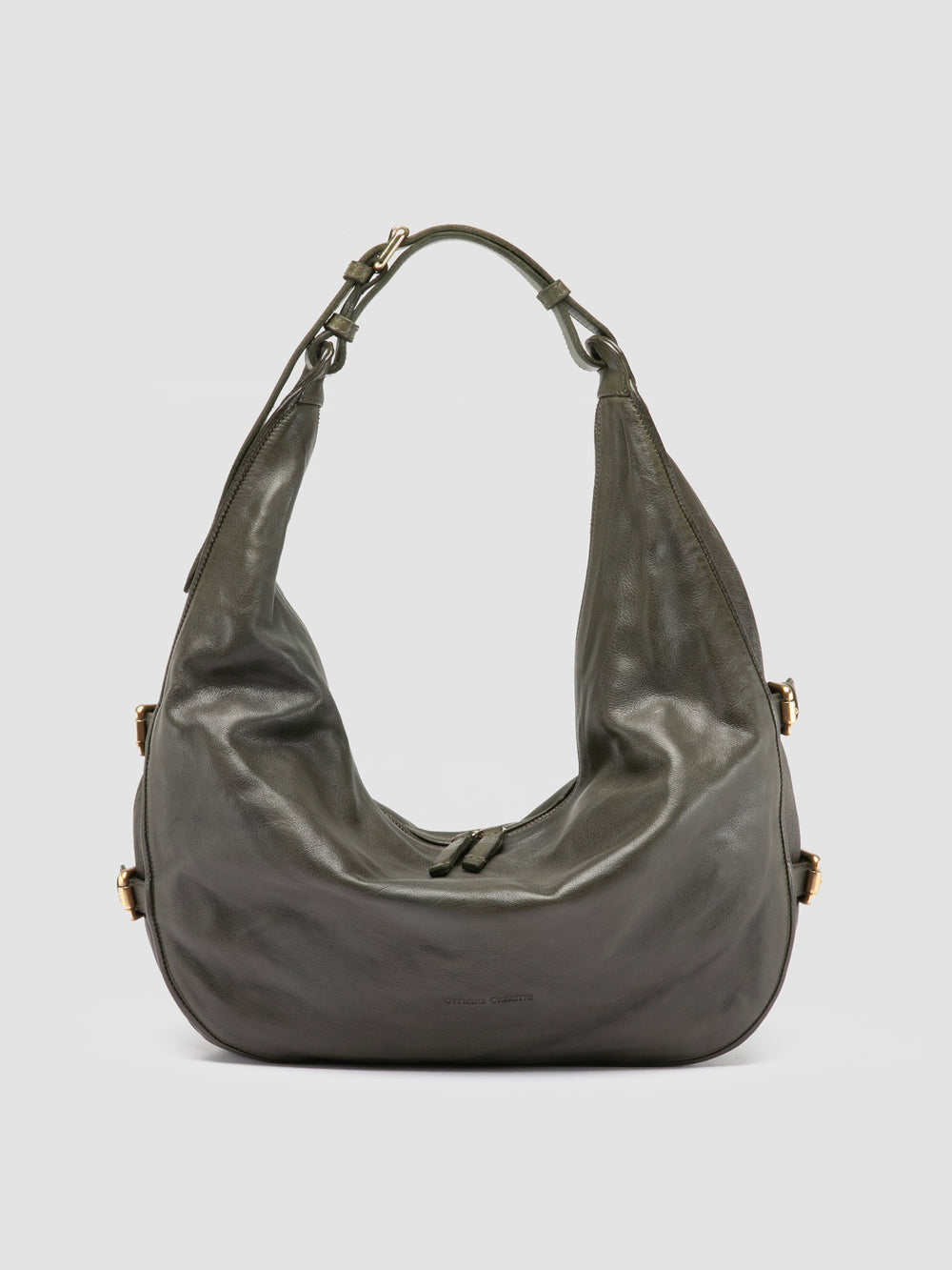 JULIE 015 - Green Leather Shoulder Bag
