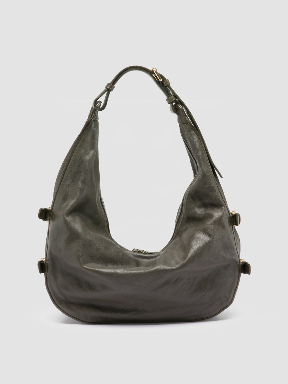 JULIE 015 - Green Leather Shoulder Bag - Image 5