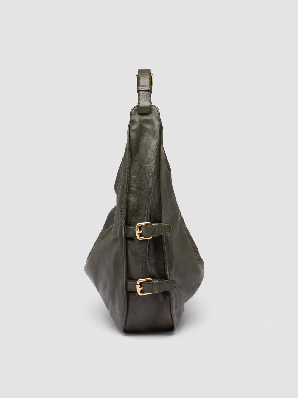 JULIE 015 - Green Leather Shoulder Bag - Image 6
