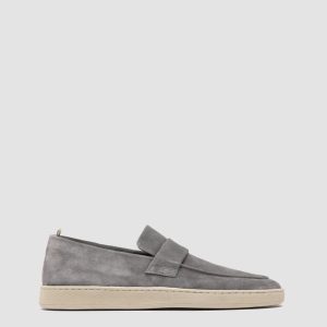 HERBIE 001 - Grey Suede Penny Loafers