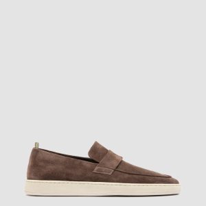 HERBIE 001 - Taupe Suede Penny Loafers