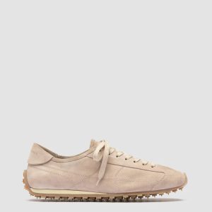 JARRED 001 - Beige Suede Low-Top Sneakers