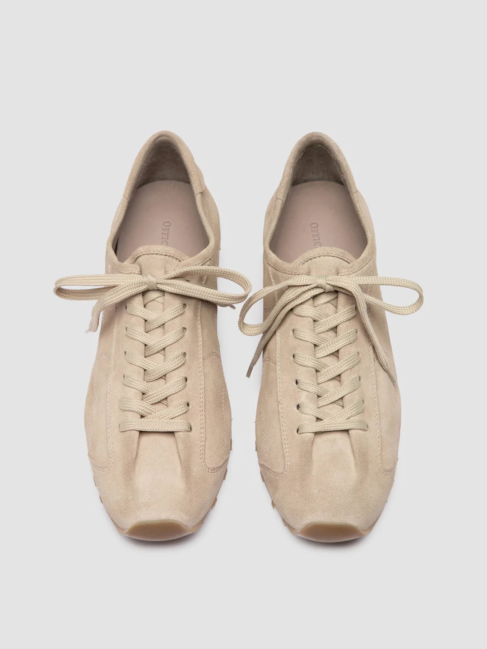 JARRED 001 - Beige Suede Low-Top Sneakers - Image 2