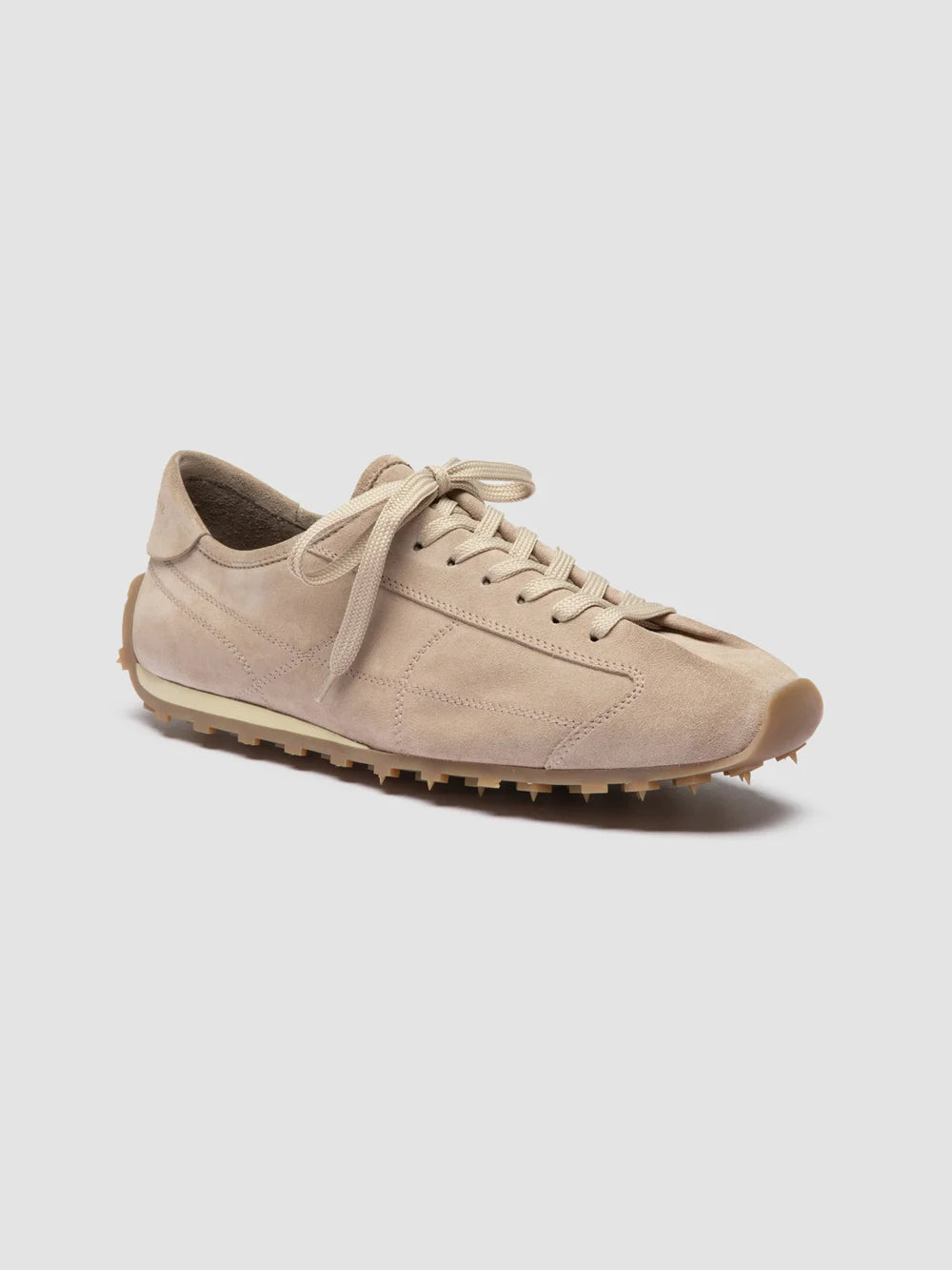 JARRED 001 - Beige Suede Low-Top Sneakers - Image 3
