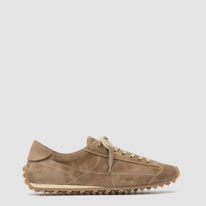JARRED 001 - Taupe Suede Low-Top Sneakers