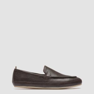 LINE 001 - Brown Leather Penny Loafers