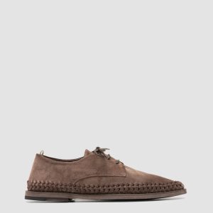 MILES 001 - Taupe Suede Derby Shoes