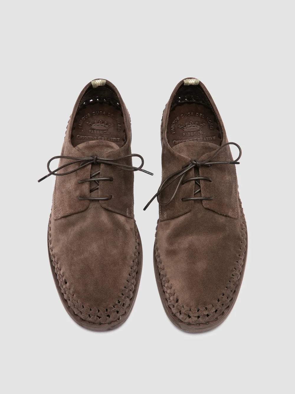 MILES 001 - Taupe Suede Derby Shoes - Image 2