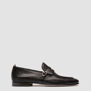 OLIVER 011 - Brown Leather Penny Loafers