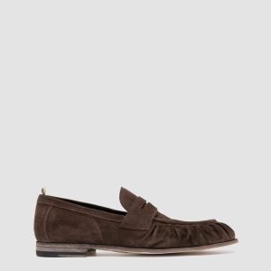 SOLITUDE 015 - Brown Suede Penny Loafers