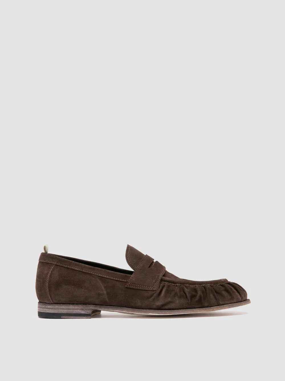 SOLITUDE 015 - Brown Suede Penny Loafers