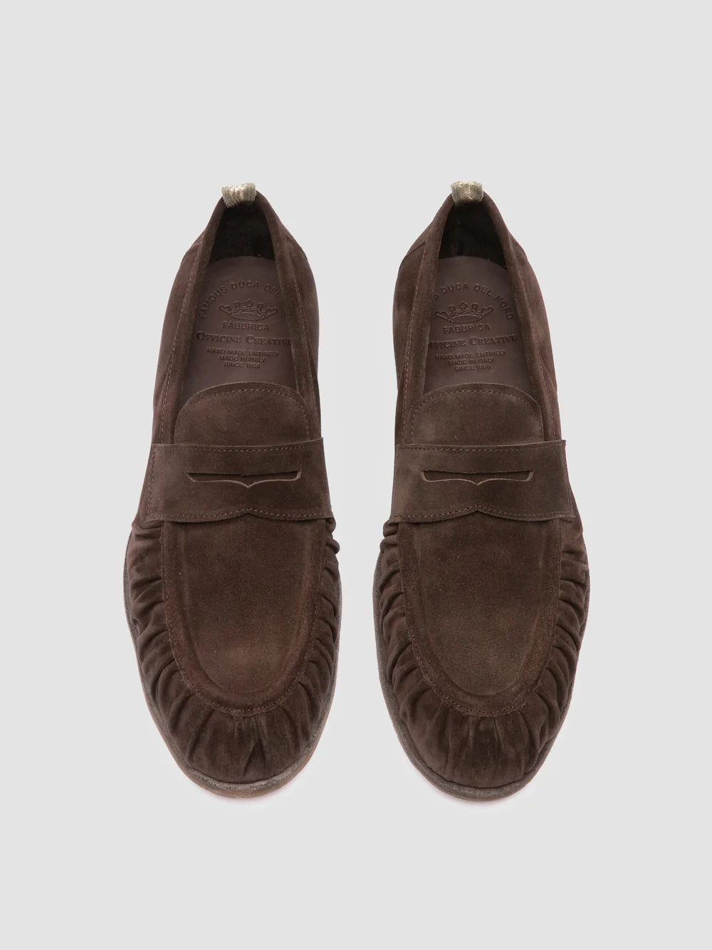 SOLITUDE 015 - Brown Suede Penny Loafers - Image 2