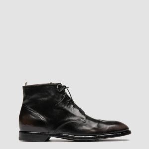 SOUND 003 - Grey Leather Lace-up Boots