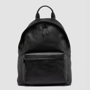 OC PACK 001 - Black Leather Backpack