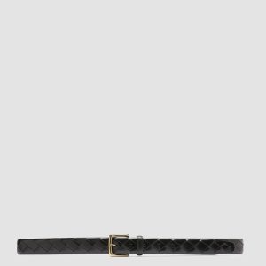 OC STRIP 29 - Black Woven Leather Belt