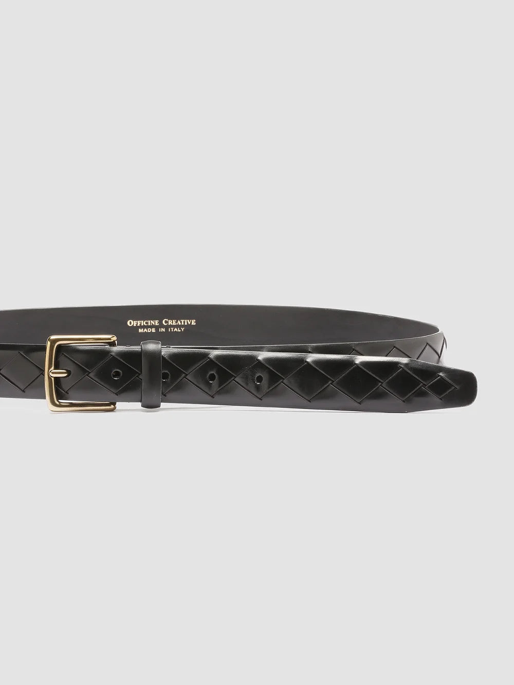 OC STRIP 29 - Black Woven Leather Belt - Image 3
