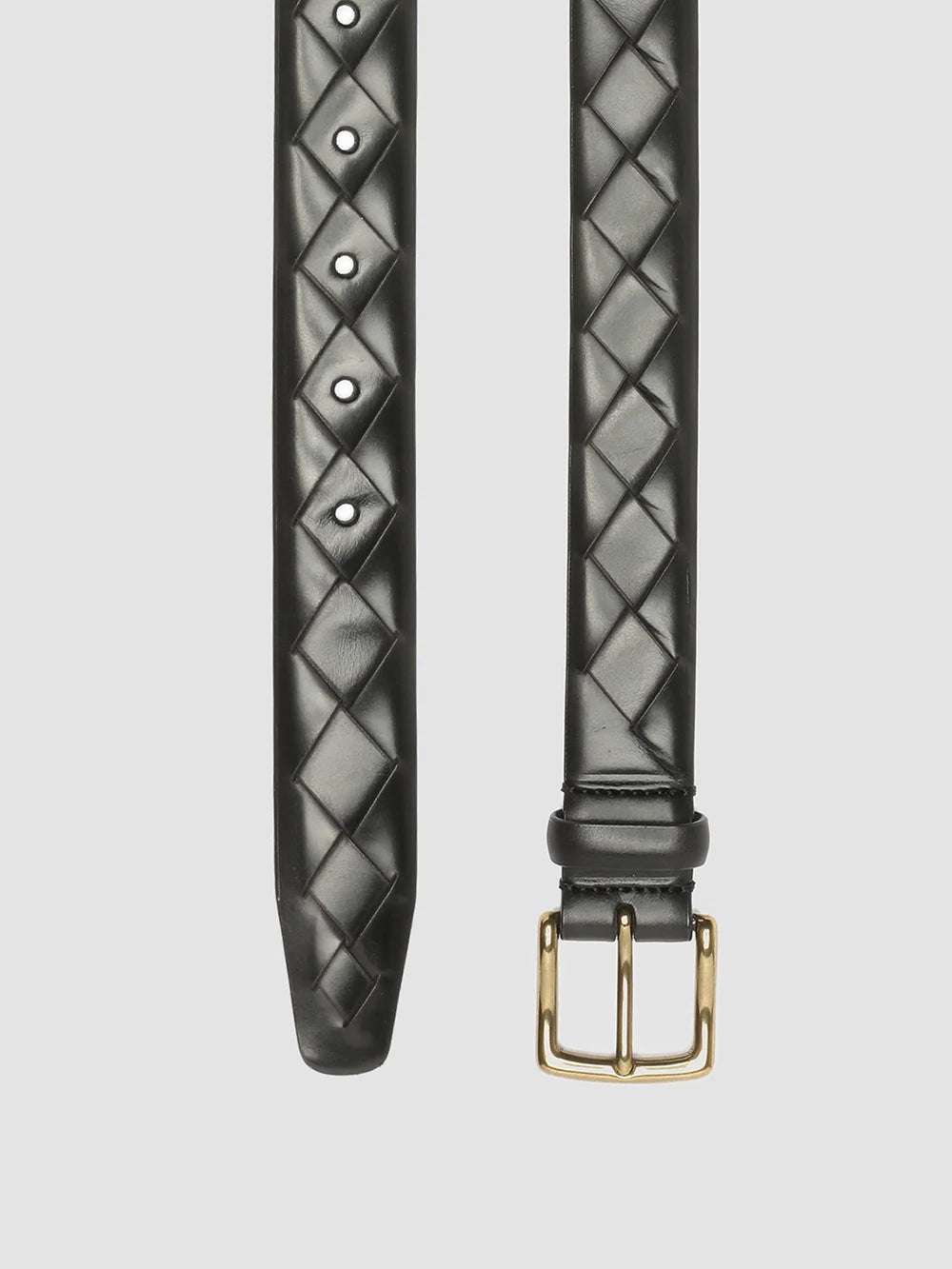 OC STRIP 29 - Black Woven Leather Belt - Image 4