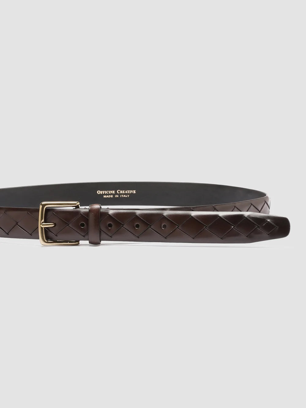 OC STRIP 29 - Brown Woven Leather Belt - Image 3
