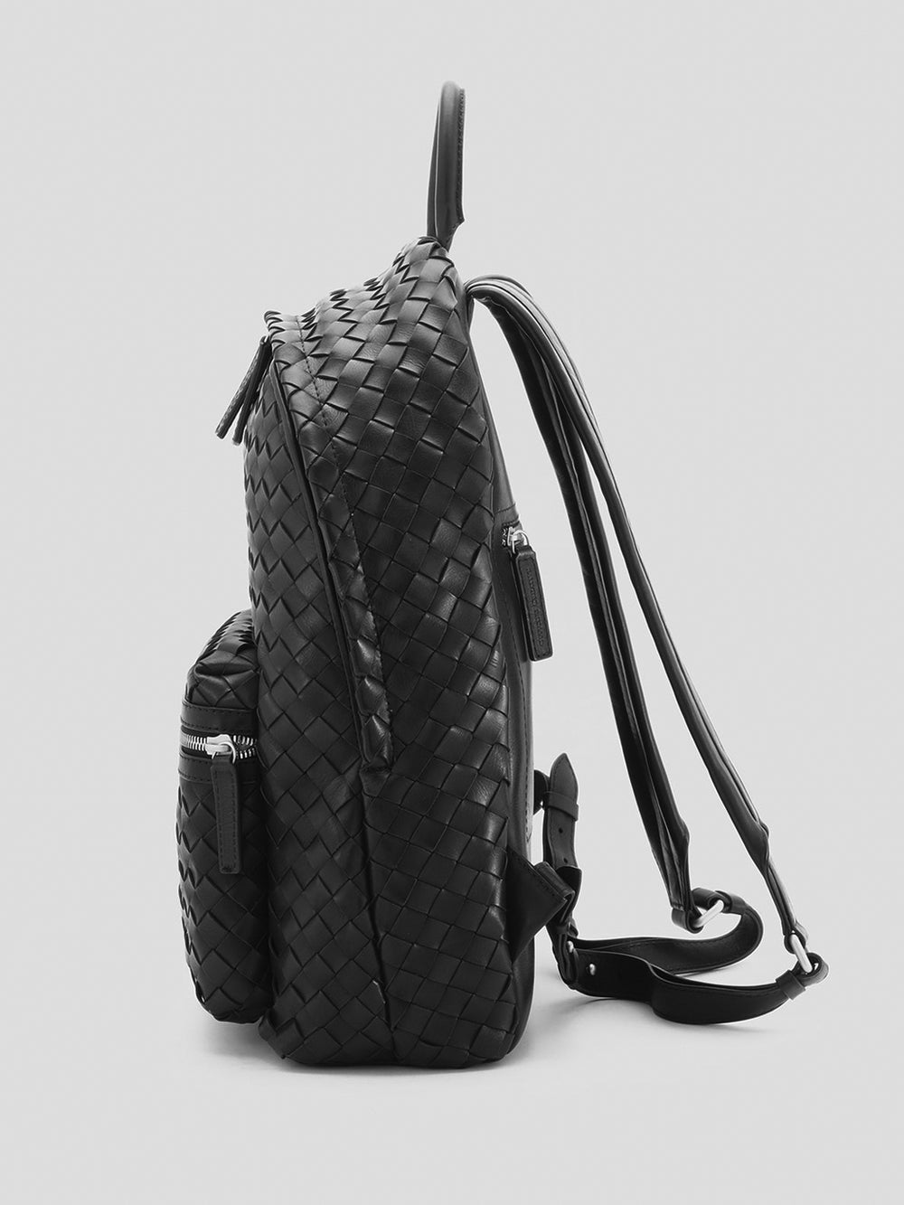 ARMOR 04 - Black Woven Leather Backpack - Image 5