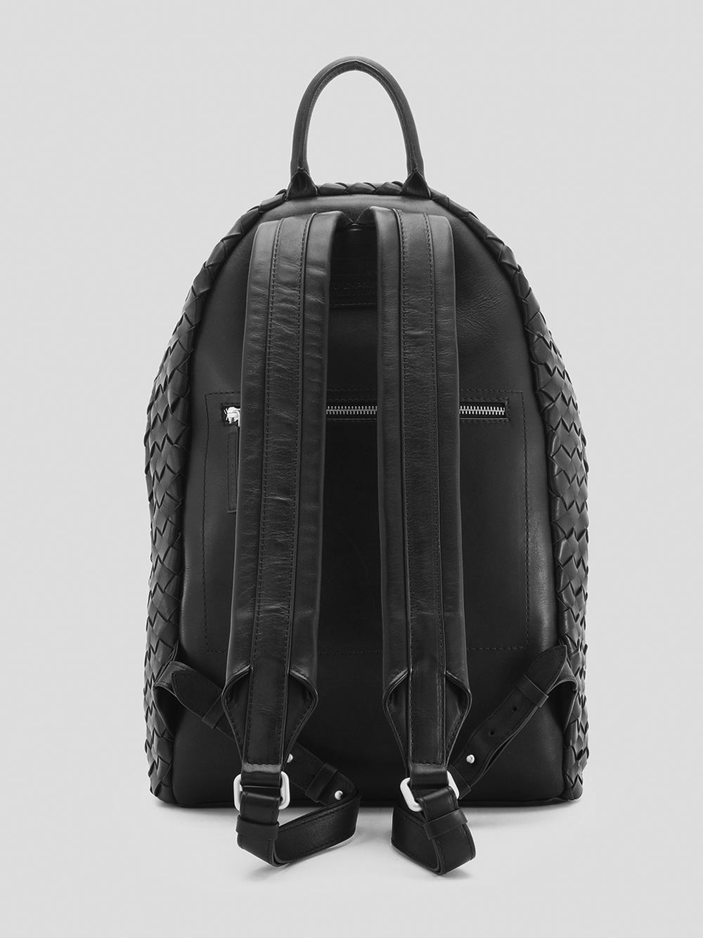 ARMOR 04 - Black Woven Leather Backpack - Image 6