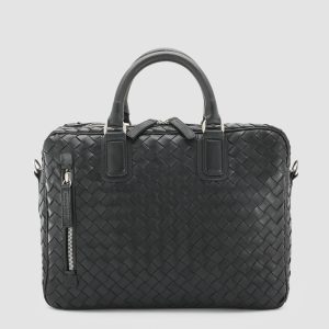 ARMOR 011 - Black Woven Leather Bag