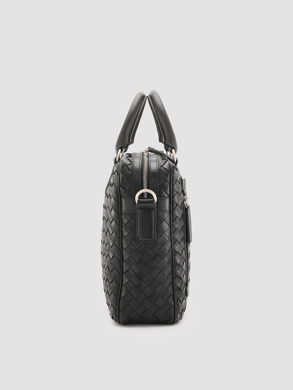 ARMOR 011 - Black Woven Leather Bag - Image 6