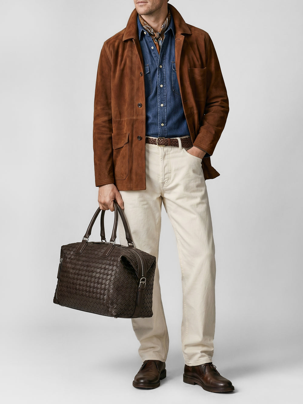 ARMOR 019 - Brown Leather Travel Bag - Image 2