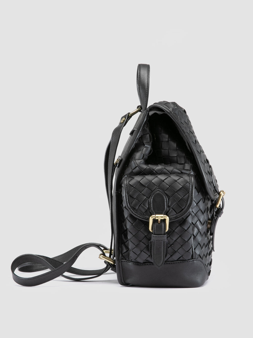 AURA 004 - Black Leather Backpack - Image 3