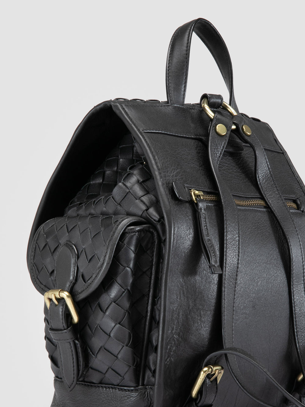 AURA 004 - Black Leather Backpack - Image 6