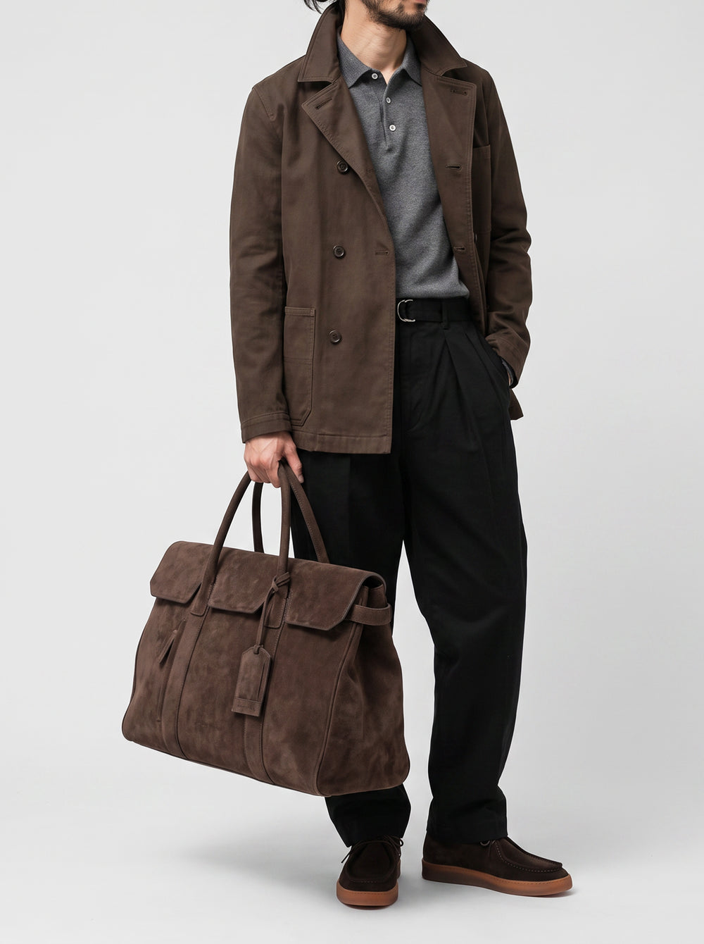 BOSTONIAN 001 - Brown Suede Weekender - Image 2