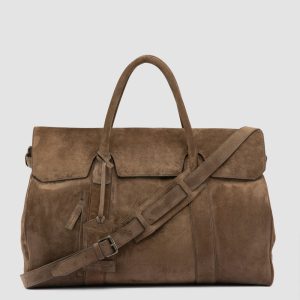 BOSTONIAN 001 - Brown Suede Travel Bag