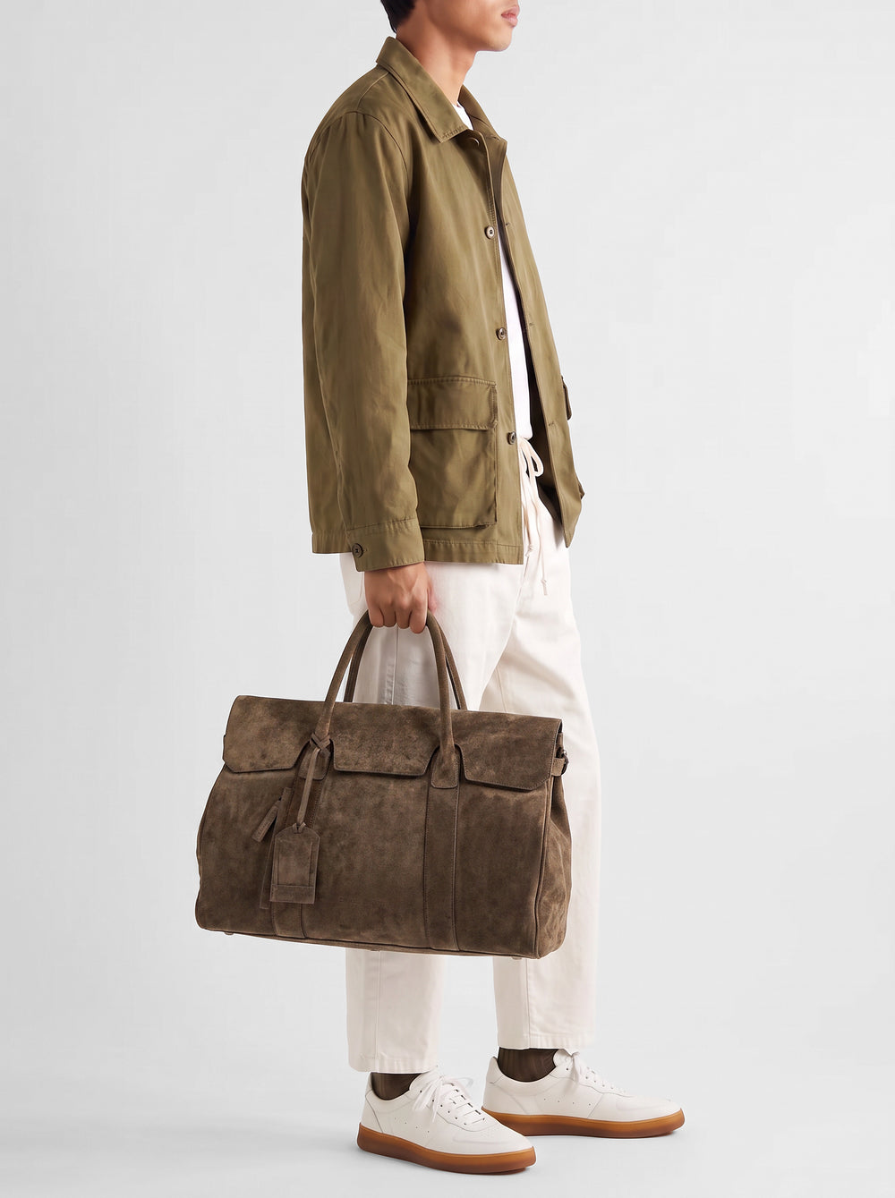 BOSTONIAN 001 - Brown Suede Travel Bag - Image 2