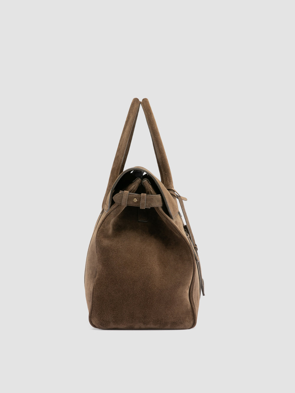 BOSTONIAN 001 - Brown Suede Travel Bag - Image 5