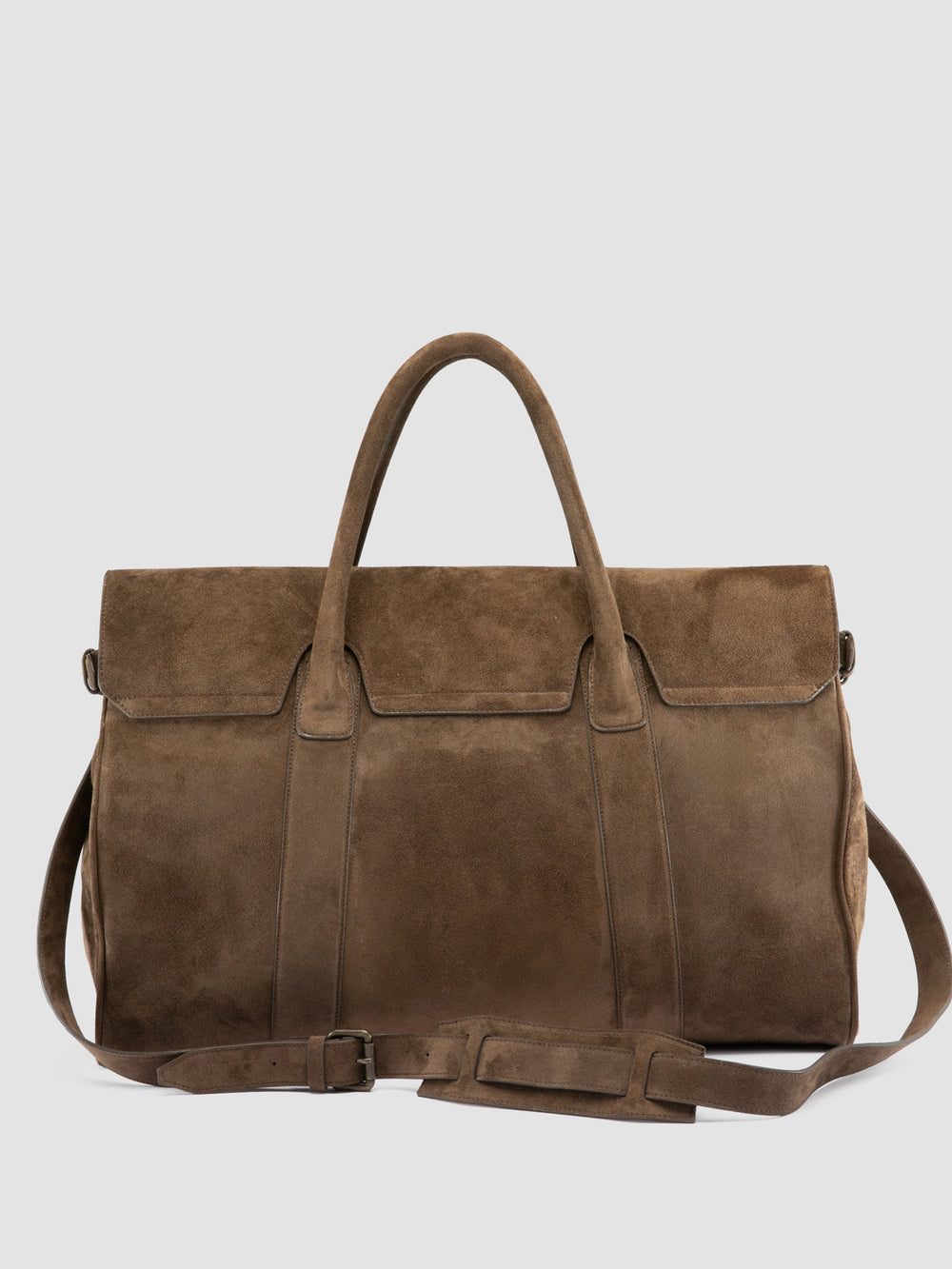 BOSTONIAN 001 - Brown Suede Travel Bag - Image 6