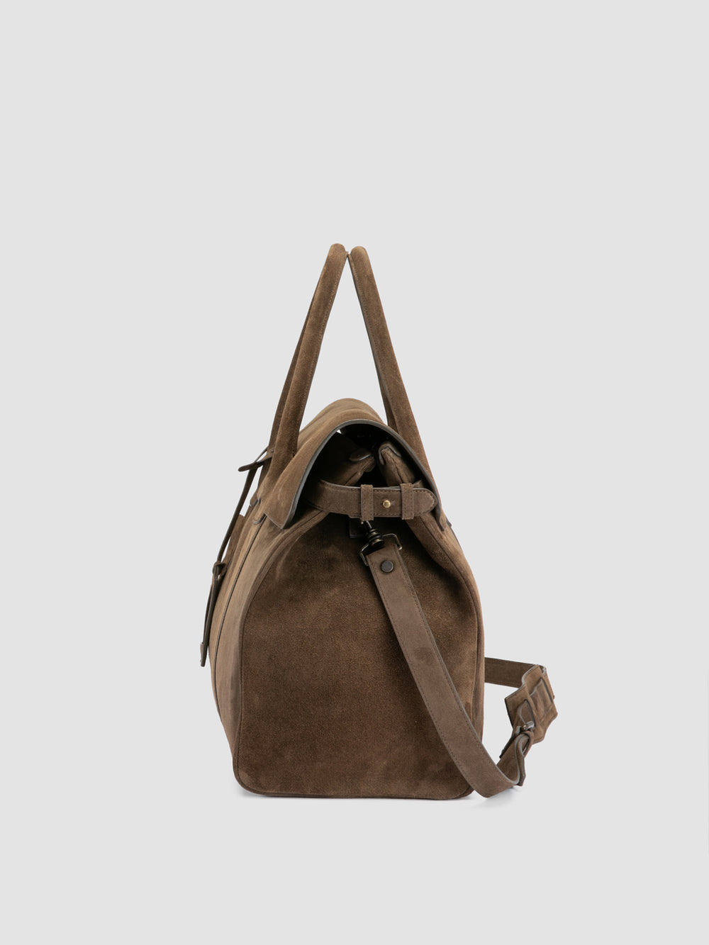 BOSTONIAN 001 - Brown Suede Travel Bag - Image 7