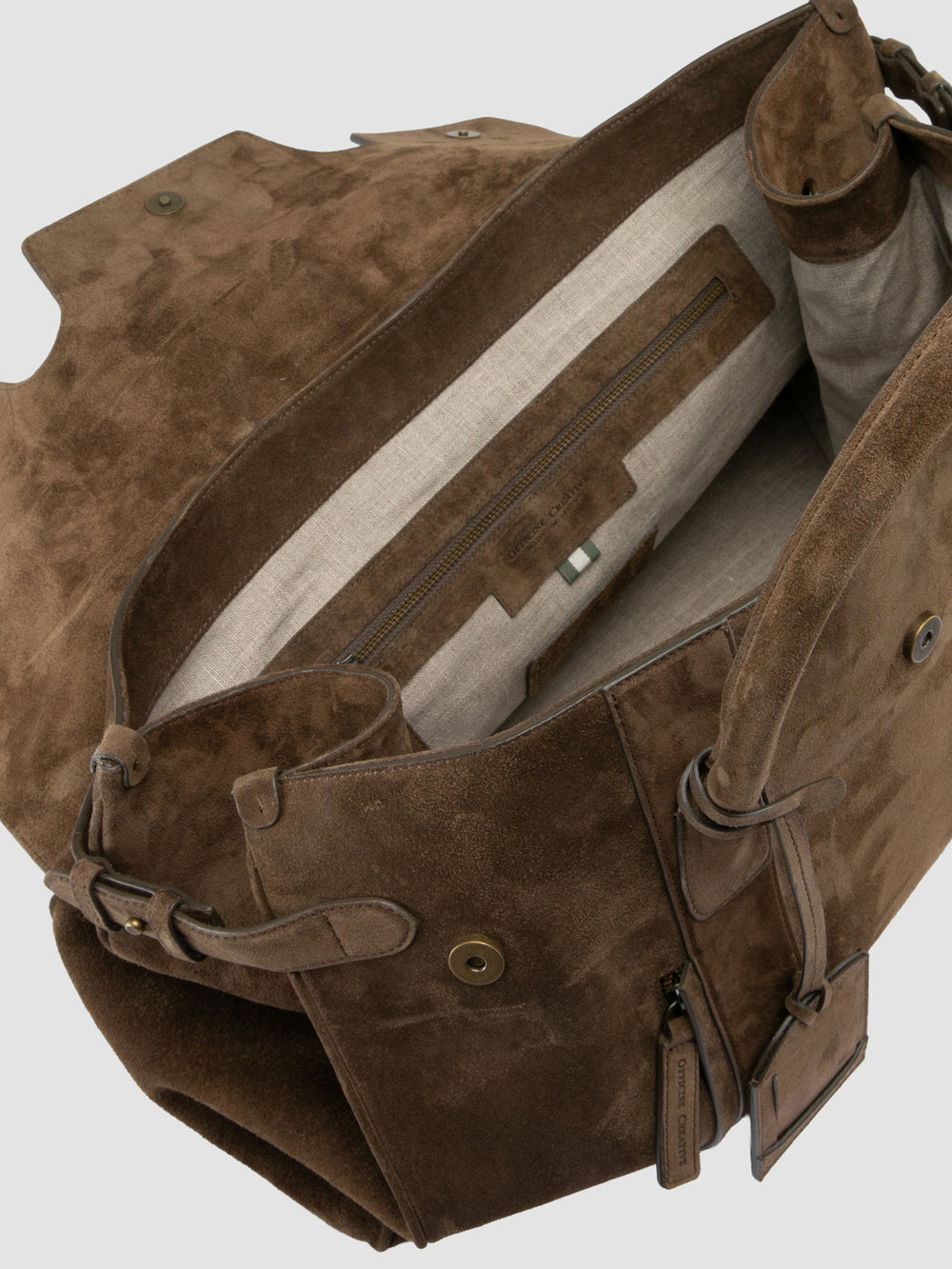 BOSTONIAN 001 - Brown Suede Travel Bag - Image 8