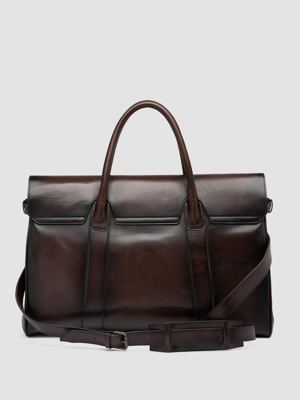 BOSTONIAN 001 - Brown Leather Travel Bag - Image 6
