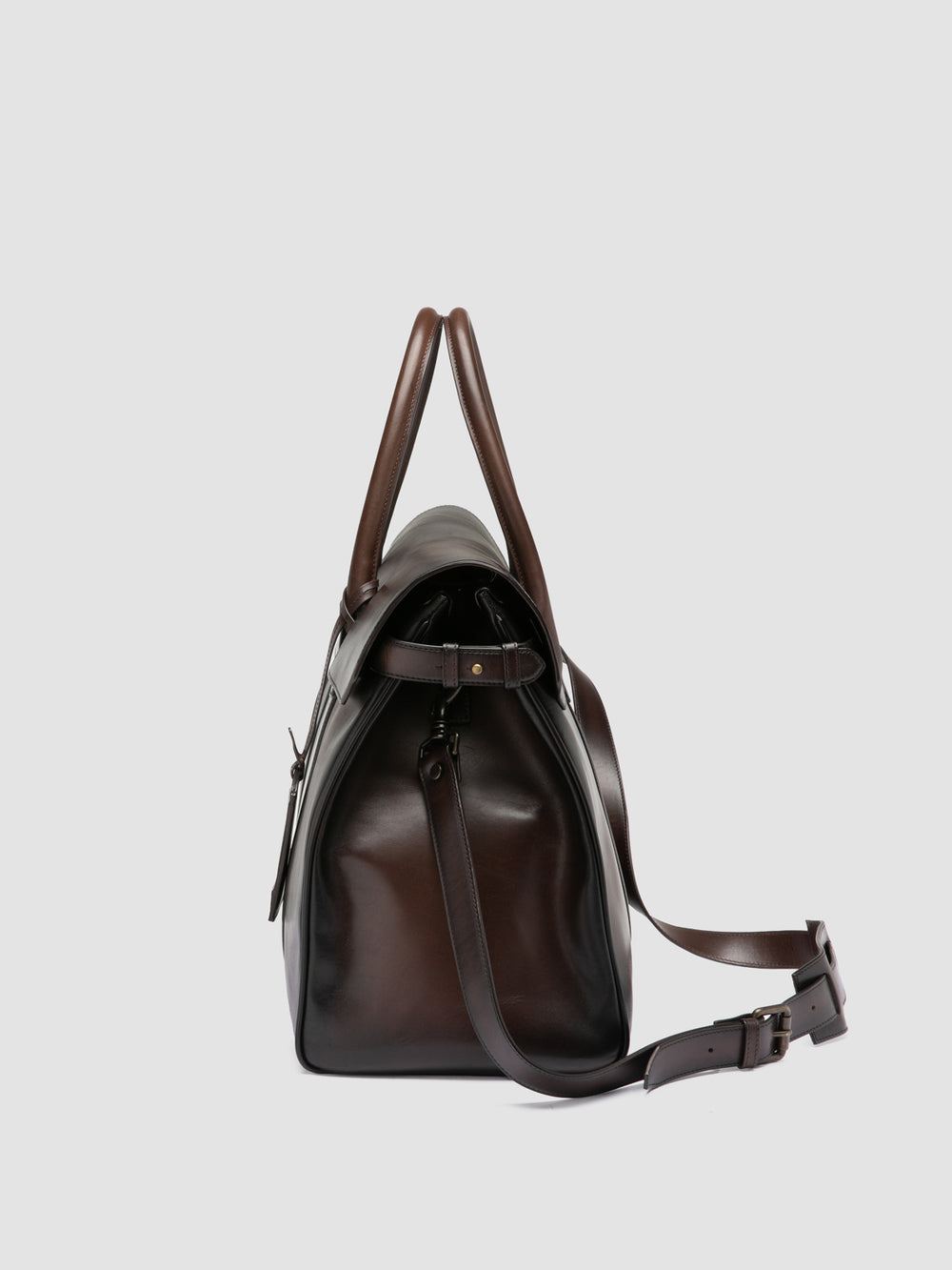 BOSTONIAN 001 - Brown Leather Travel Bag - Image 7