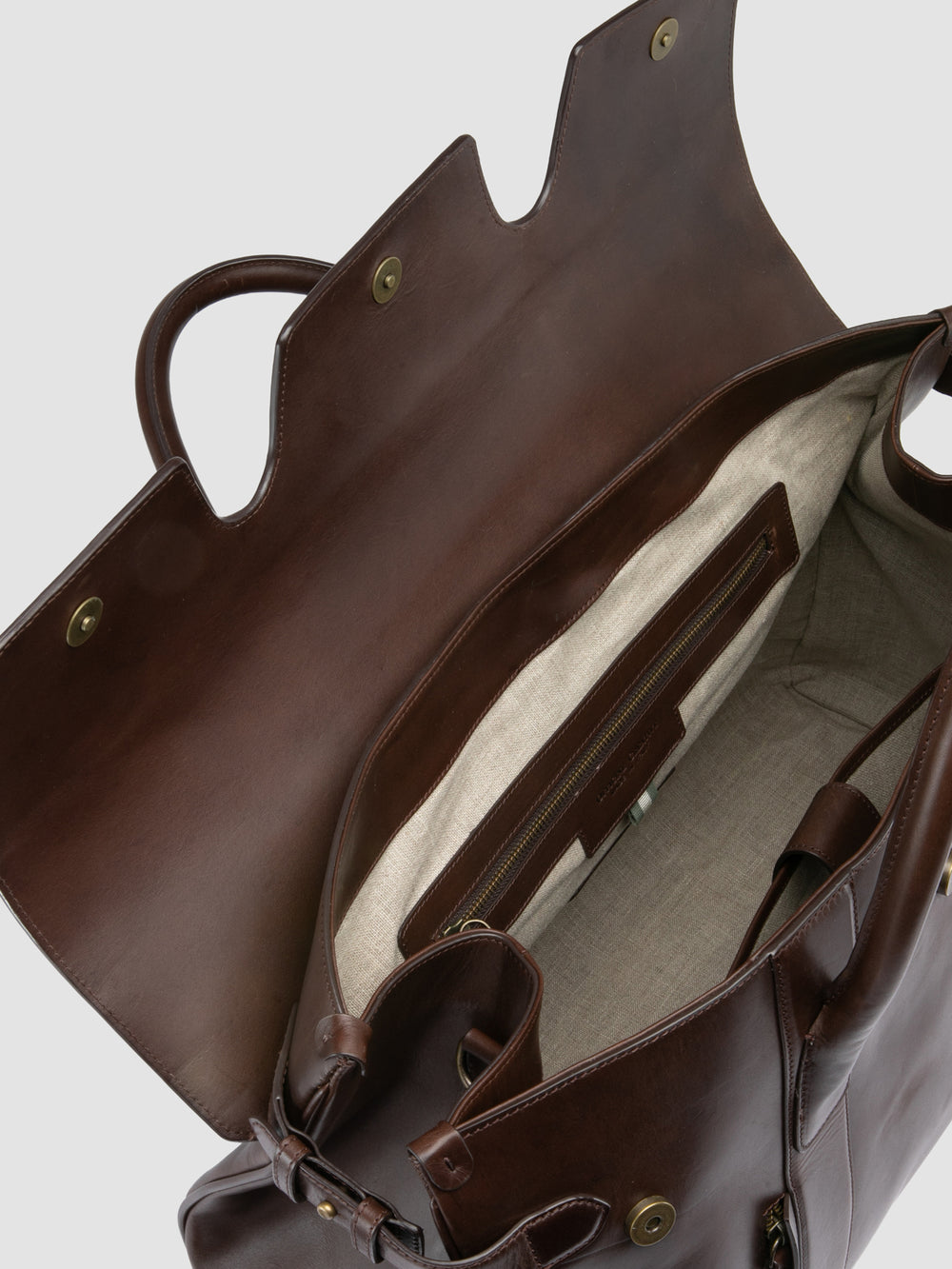 BOSTONIAN 001 - Brown Leather Travel Bag - Image 8