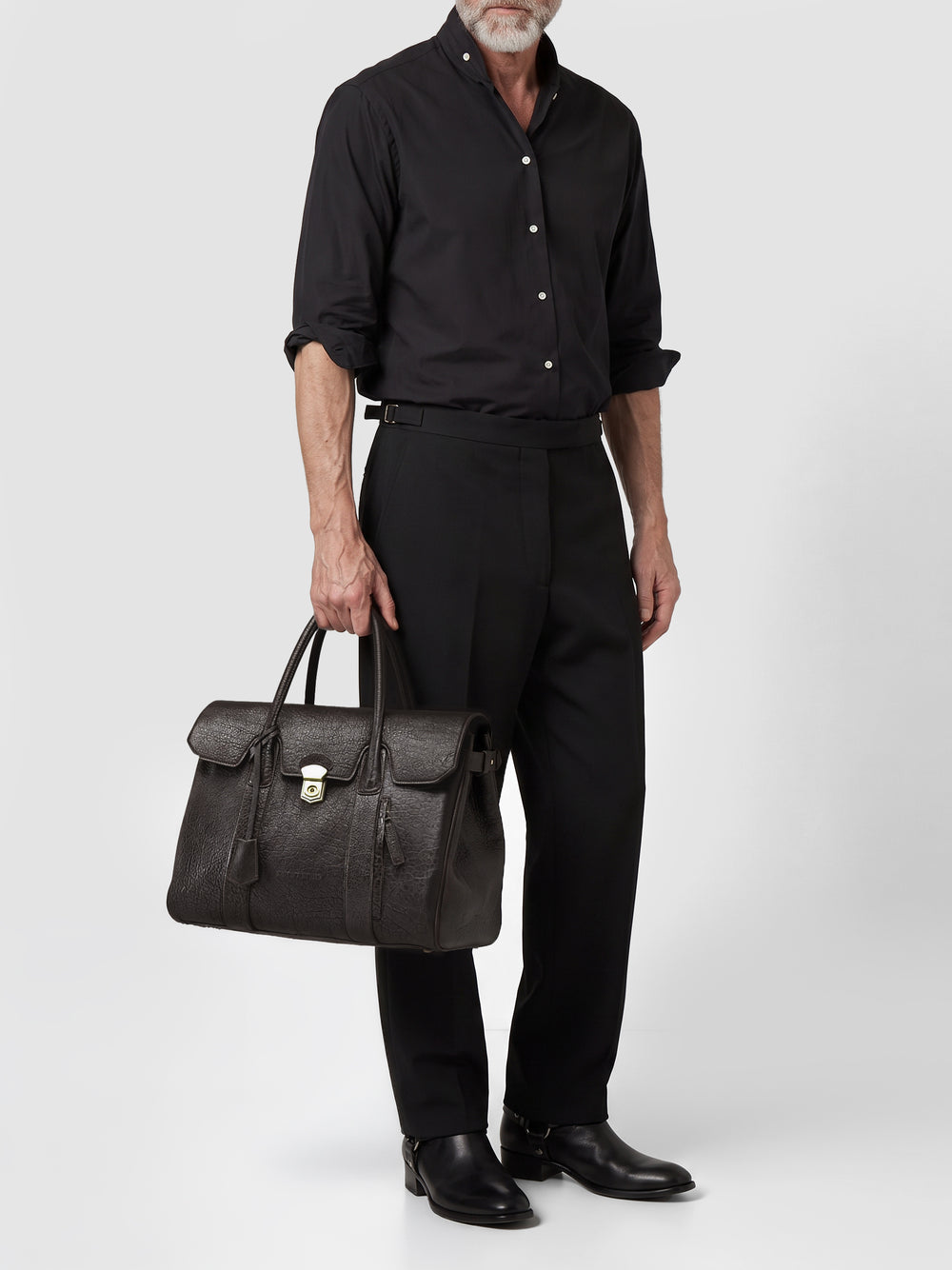 BOSTONIAN 002 - Brown Leather Briefcase - Image 2