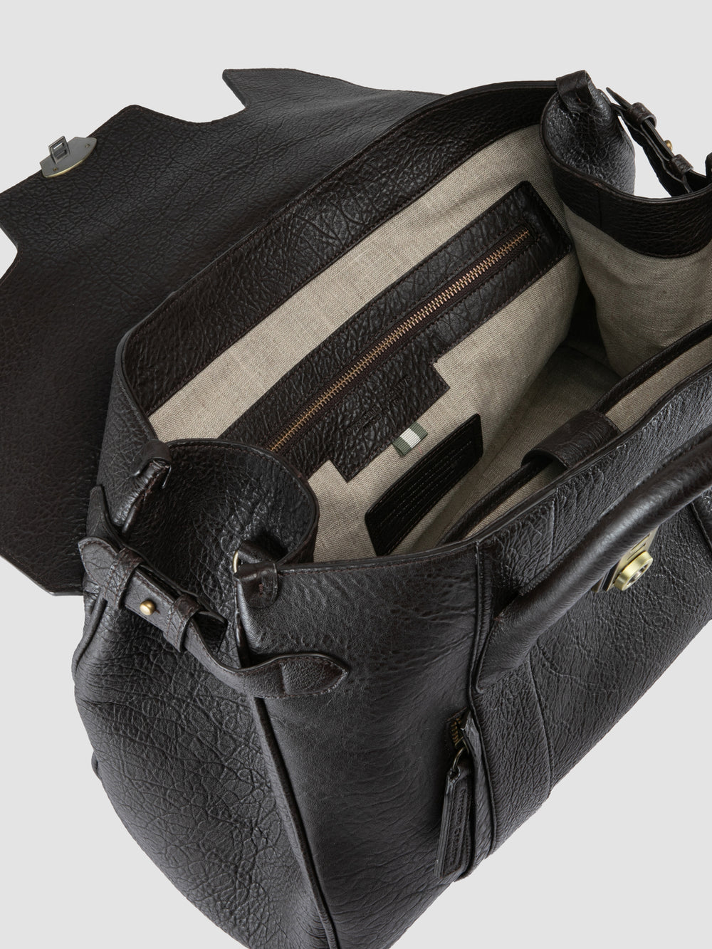 BOSTONIAN 002 - Brown Leather Briefcase - Image 8