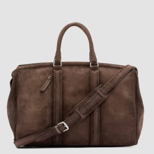 QUENTIN 009 - Taupe Suede Bag