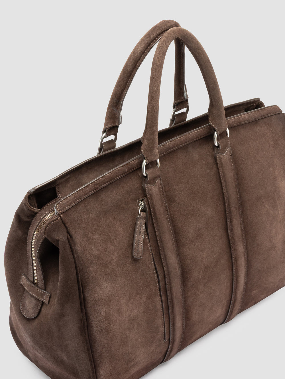 QUENTIN 009 - Taupe Suede Bag - Image 3